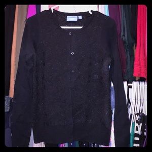 Simply Vera Cardigan - Metallic Lace-like knit
